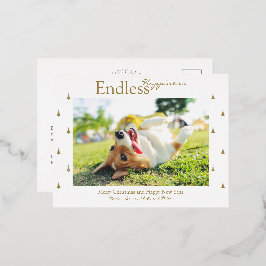 Eindeloze Kerstvakantie Folie Ansichtkaart Feestdagen Briefkaart