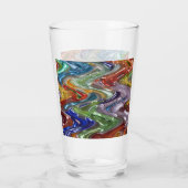 Eindeloze kleurrijke golven glas (Achterkant)
