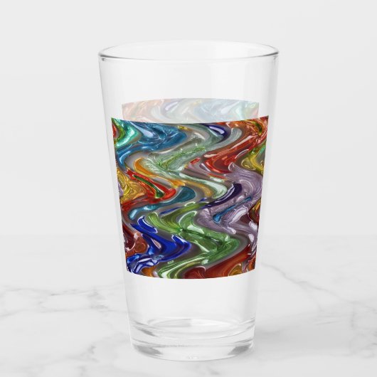 Eindeloze kleurrijke golven glas (Voorkant)