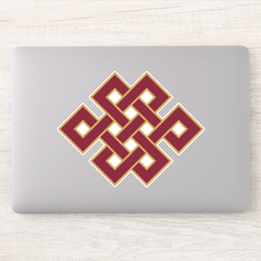 Eindeloze Knoop Boeddhistisch Symbool Sticker (Computer)