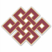 Eindeloze Knoop Boeddhistisch Symbool Sticker (Voorkant)