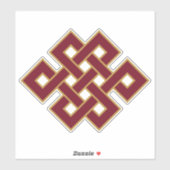 Eindeloze Knoop Boeddhistisch Symbool Sticker (Vel)