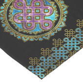 Eindeloze knoop in de vorm van Mandala Lotus Korte Tafelloper (Hoek)