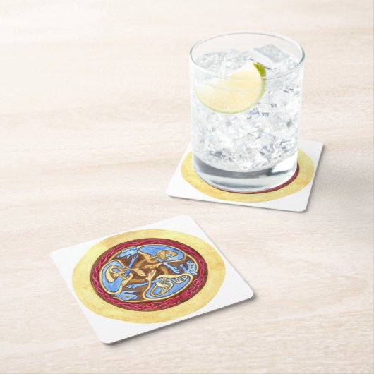 eindeloze knoop met dieren kartonnen onderzetters (Insitu)