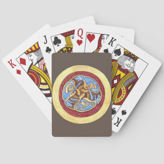 eindeloze knoop met dieren pokerkaarten (Achterkant)