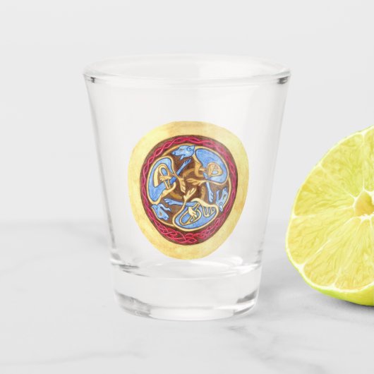 eindeloze knoop met dieren shot glas (Voorkant)