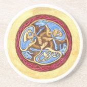 eindeloze knoop met dieren zandsteen onderzetter (Voorkant)