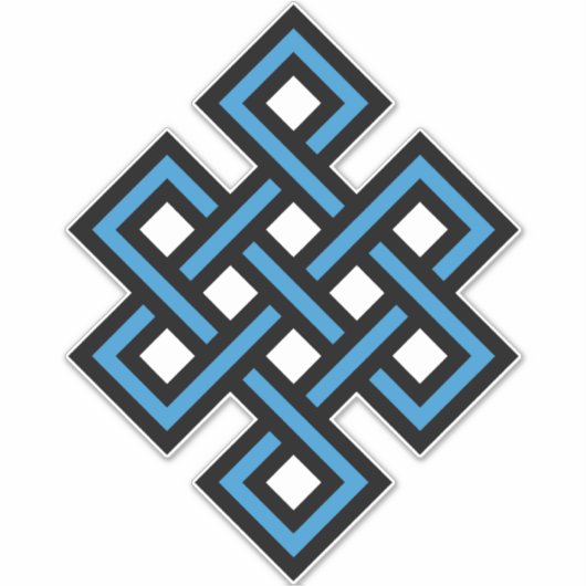 eindeloze knoop sticker (Voorkant)