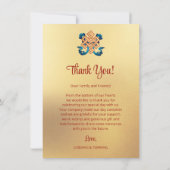 Eindeloze knoop Tibetaanse bruiloft Bedankkaart (Achterkant)