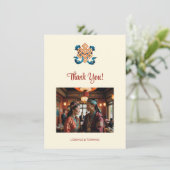 Eindeloze knoop Tibetaanse bruiloft Bedankkaart (Staand voorkant)