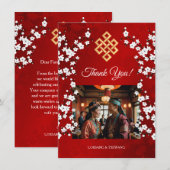 Eindeloze knoop Tibetaanse bruiloft Bedankkaart (Voorkant / Achterkant)