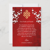 Eindeloze knoop Tibetaanse bruiloft Bedankkaart (Achterkant)