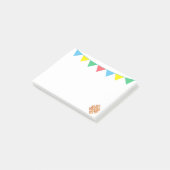 Eindeloze knoop & veelkleurige vlaggen post-it® notes (Schuin)