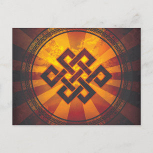  eindeloze Knot Print Briefkaart