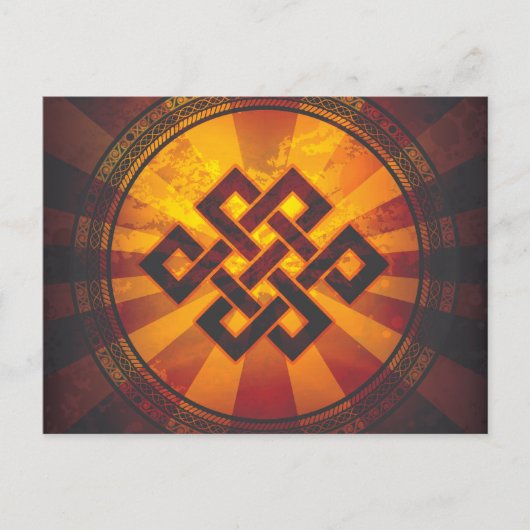  eindeloze Knot Print Briefkaart (Voorkant)