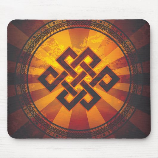  eindeloze Knot Print Muismat (Voorkant)