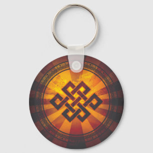 eindeloze Knot Print Sleutelhanger