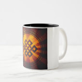  eindeloze Knot Print Tweekleurige Koffiemok (Voorkant rechts)