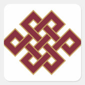 eindeloze Knot Vierkante Sticker (Voorkant)