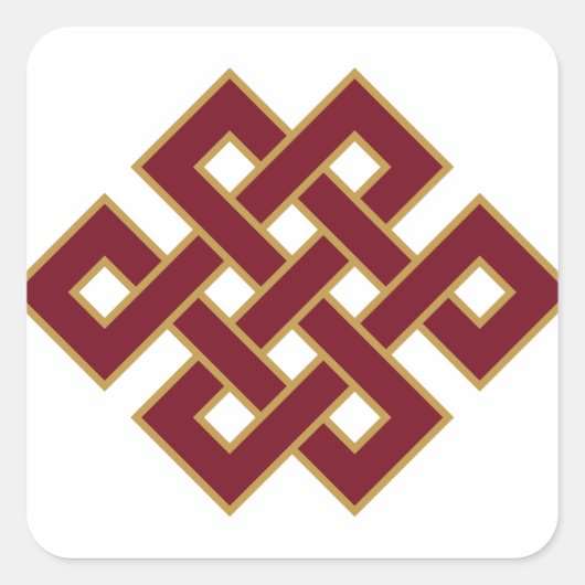 eindeloze Knot Vierkante Sticker (Voorkant)
