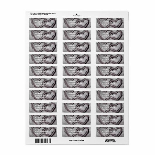 eindeloze liefde etiket (Full Sheet)