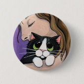 Eindeloze liefde - Kat Art Button (Voorkant)