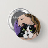 Eindeloze liefde - Kat Art Button (Voorkant /achterkant)