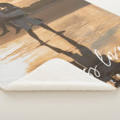 Eindeloze Liefde Modern Script Koppel Foto Gift Sherpa Deken (3/4)