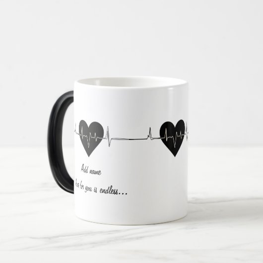 Eindeloze liefde: morphing-Mok Magische Mok (Voorkant links)