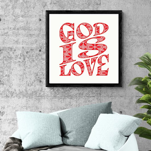 Eindeloze liefde typografie kunst poster