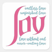 Eindeloze Liefde Vierkante Sticker (Voorkant)