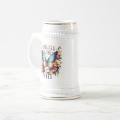 Eindeloze Liefdesvibes Vlinder Kunst-96281 Bierpul (Voorkant links)