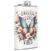 Eindeloze Liefdesvibes Vlinder Kunst-96281 Heupfles (Rechts)