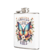 Eindeloze Liefdesvibes Vlinder Kunst-96281 Heupfles (Links)