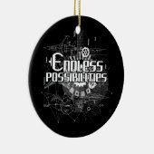 Eindeloze mogelijkheden Vliegtuig blauwdruk engine Keramisch Ornament (Rechts)