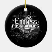 Eindeloze mogelijkheden Vliegtuig blauwdruk engine Keramisch Ornament (Achterkant)