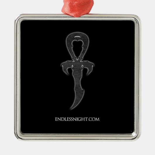 Eindeloze nacht: Legacy Ankh Metalen Ornament (Voorkant)