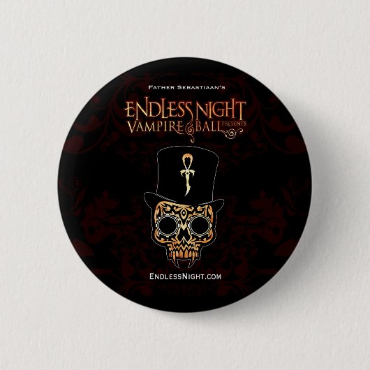 eindeloze nachtvampierbak: Fred Samedi Ronde Button 5,7 Cm (Voorkant)