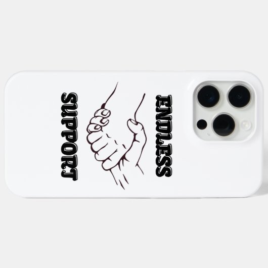 Eindeloze ondersteuning – handdruk symbool van een Case-Mate iPhone case (Achterkant (horizontaal))