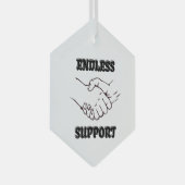 Eindeloze ondersteuning – handdruk symbool van een glas ornament (Voorkant Rechts)