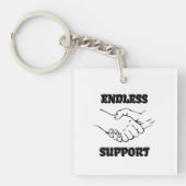 Eindeloze ondersteuning – handdruk symbool van een sleutelhanger (Voorkant)