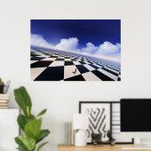 eindeloze opposieten - surrealistische afdruk poster (Thuiskantoor)