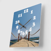 Eindeloze padvakantiewolken - Wandontwerpklok Vierkante Klok (Hoek)