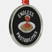 Eindeloze Pastabilities Grappige Pasta Spaghetti L Metalen Ornament (Rechts)