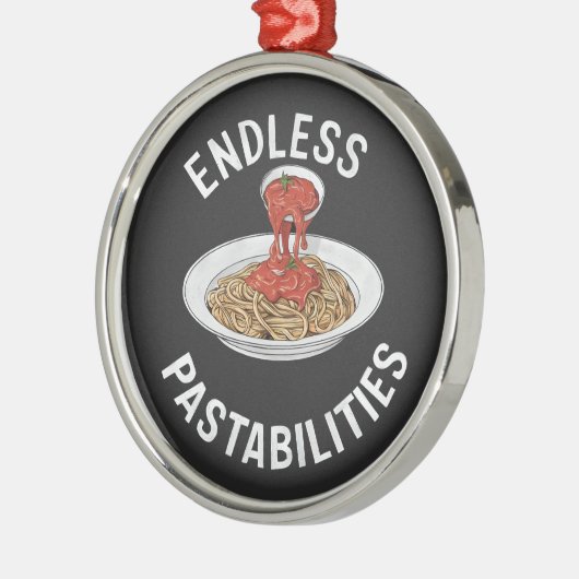 Eindeloze Pastabilities Grappige Pasta Spaghetti L Metalen Ornament (Links)