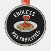 Eindeloze Pastabilities Grappige Pasta Spaghetti L Metalen Ornament (Voorkant)
