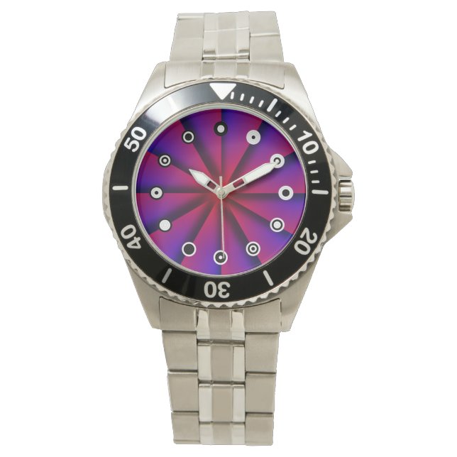 eindeloze Pinwheels (B Face) van Kenneth Yoncich Horloge (Voorkant)