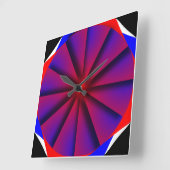 Eindeloze Pinwheels door Kenneth Yoncich Vierkante Klok (Hoek)
