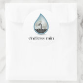 Eindeloze regen Sticker (Tas)