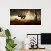 Eindeloze reis | Ongelooflijk avontuur van Steampu Poster (Thuiskantoor)